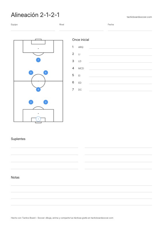 Alineación 2-1-2-1 para imprimir
